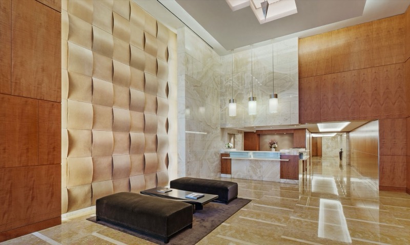 Lobby and concierge desk at The Marc